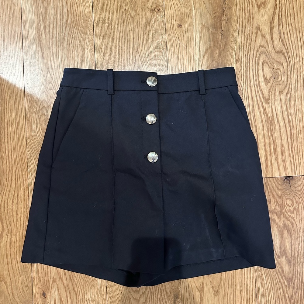 Zara Black Skorts High-Waisted Tailored